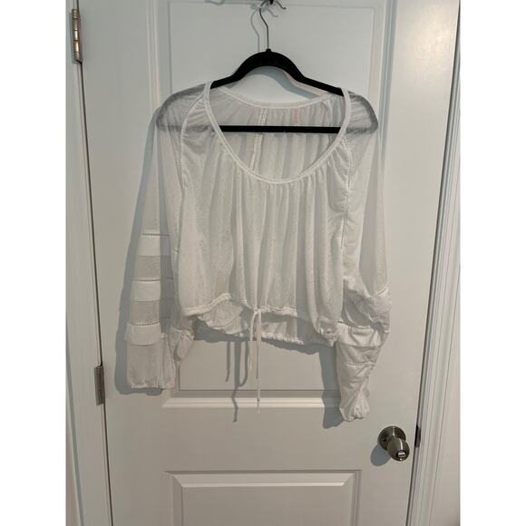 Free People White Sheer Blouse - Picture 1 of 6